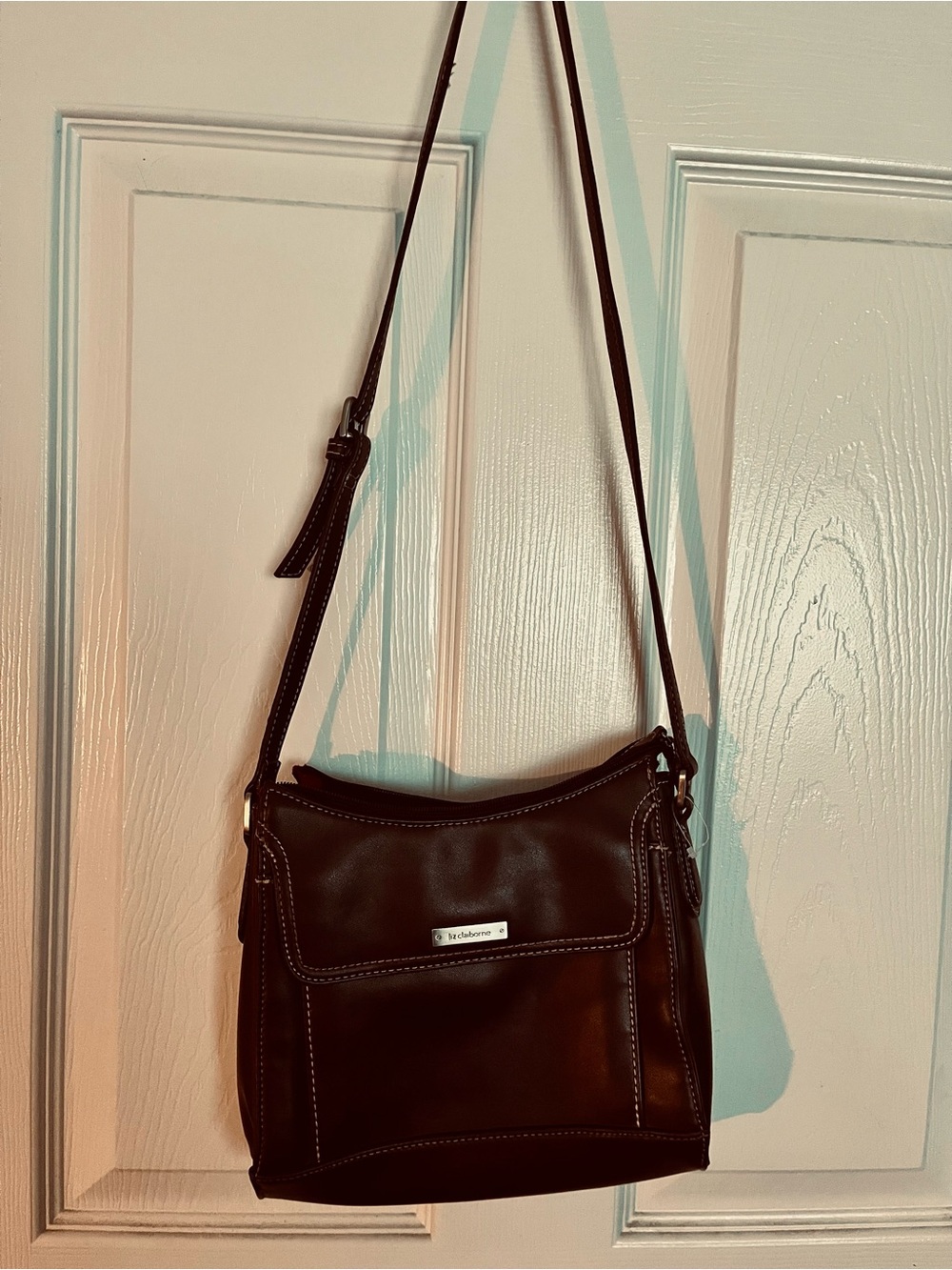 NWOT- Liz Claiborne Crossbody Organizer Bag - Dark Brown